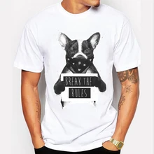 New 2016 Men T-shirt Bad Dog Prisoner Print Tee Shirt Men Short Sleeve Tshirt Hipster Funny Animal Design T Shirt