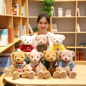 

Cute Sweater Teddy Bear Plush Toys Cartoon Stuffed Animals small backpack Bears Doll Kids Toy Children Birthday Gifts