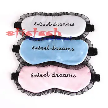 

by dhl or ems 200 pieces Sweet Dreams Creative Cute Lace Sleeping Eye Mask Blindfold Shade Sleep Aid Satin