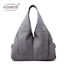 Aosbos большой емкости холщовая спортивная сумка с несколькими карманами спортивные сумки для женщин фитнес на открытом воздухе Дорожная сумка прочная переносная сумка для йоги