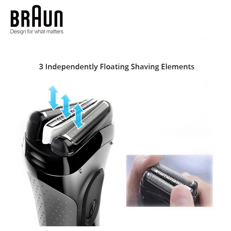 Электробритва Braun Series 3 3000S для мужчин самостоятельное плавающее бритье Мужская