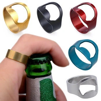 

Popular 1PC High Quality Ring-Shape Diameter 22mm Bottle Opener Colorful Stainless Steel Multi-function Opener Beer