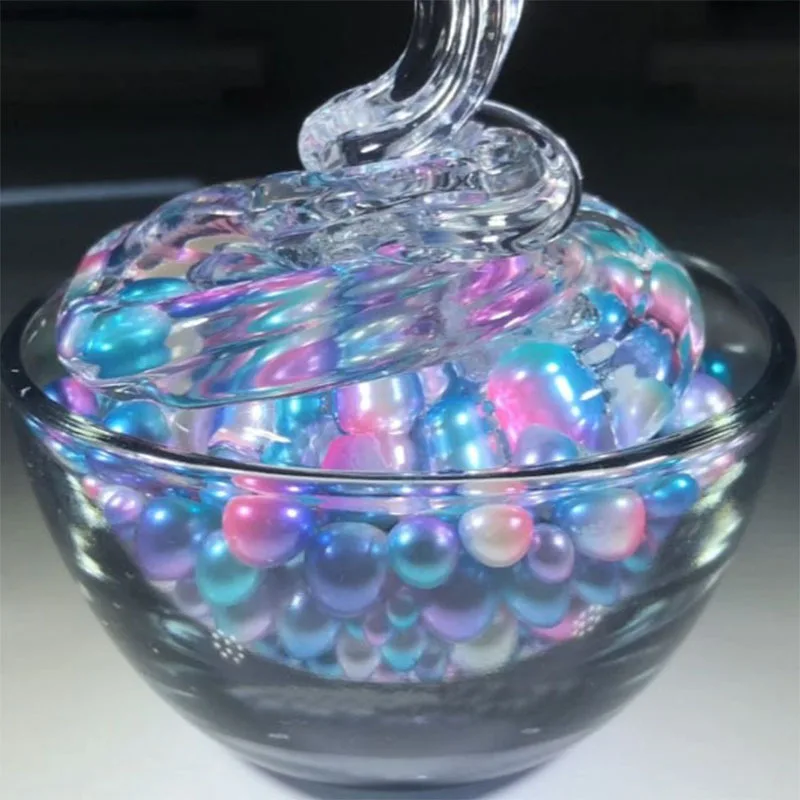 

NEW TOYS DIY Slime Pearl Mud Stress Relief Foam Sludge Transparent Pear cloud Slime Plasticine Cotton Mud clay Kid Toy Drop Ship