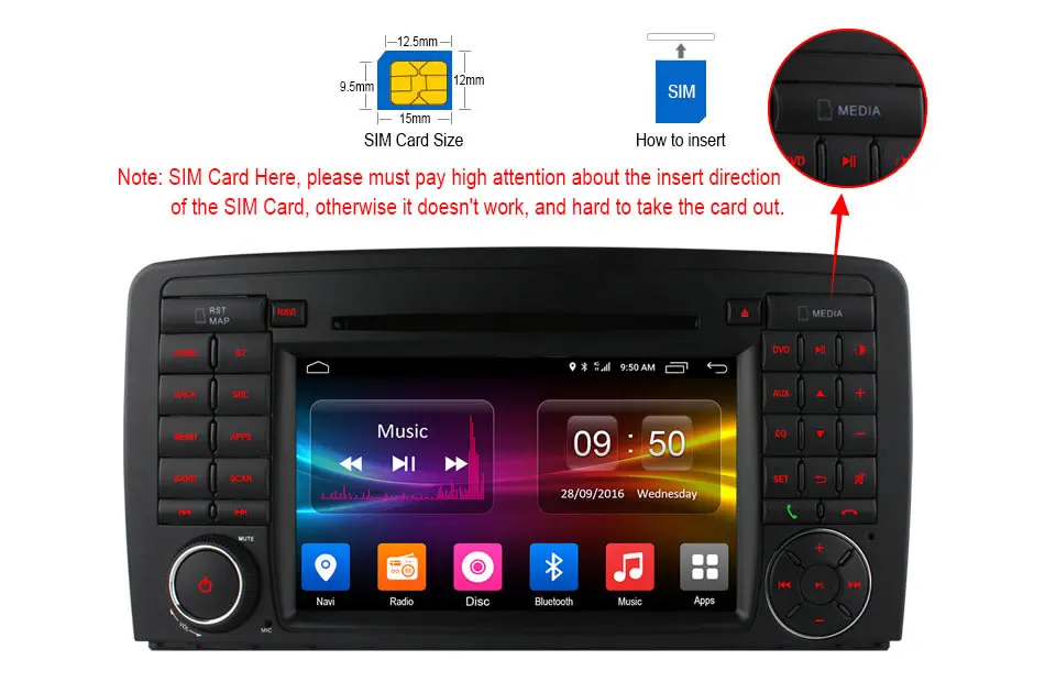 Perfect C500 8 Core+2GB RAM+4G LTE Radio GPS map Bluetooth wifi camera TPMS Android 6.0 Car DVD Player for Benz W251 R320 R350 R280 R300 0