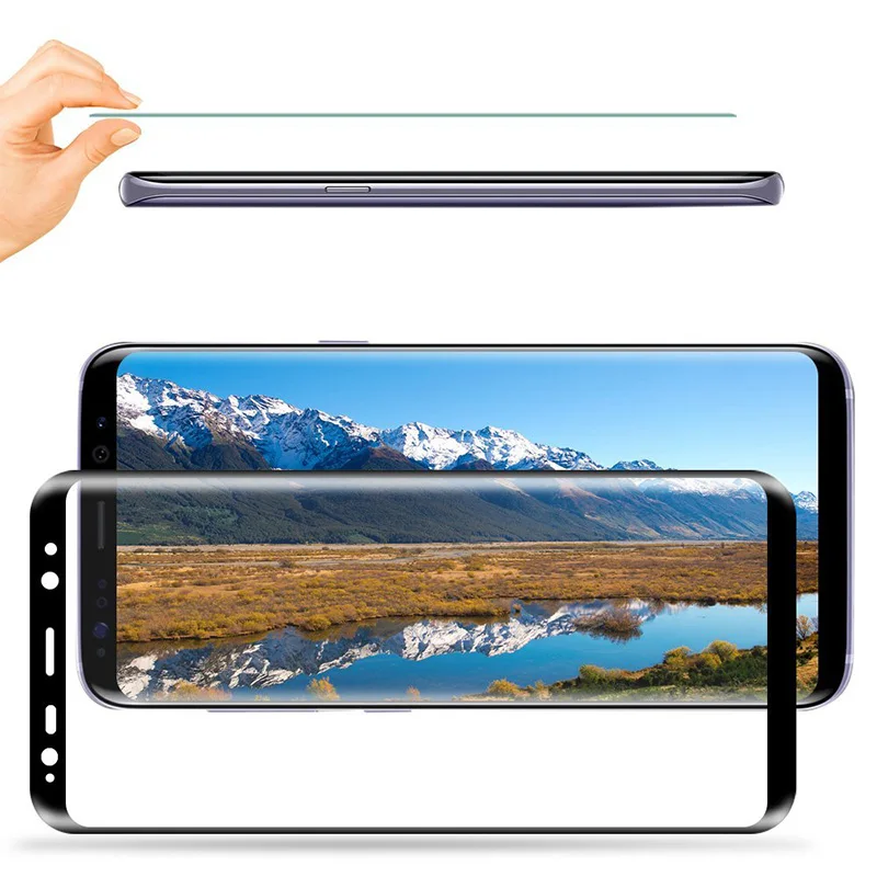 Мягкая защитная плёнка из ПЭТ для Samsung Galaxy S8 Plus 3D изогнутая с полным покрытием S8plus