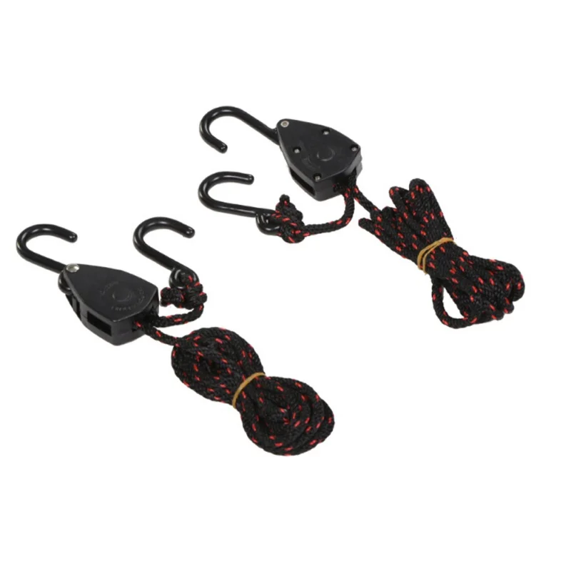 

2pcs EDC Survival Equipment Tent Tools Lightweight Lifting Lanyard Camping Hiking Pulley Rope Ratchet Hanger High Intensity