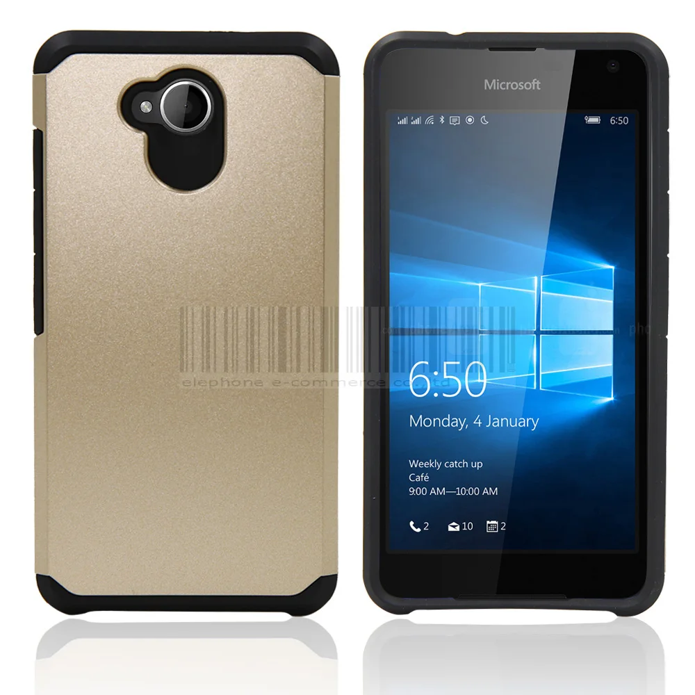 Для Nokia Lumia 650 с двойным слоем ТПУ + PC жесткий Гибридный усиленный ударопрочный