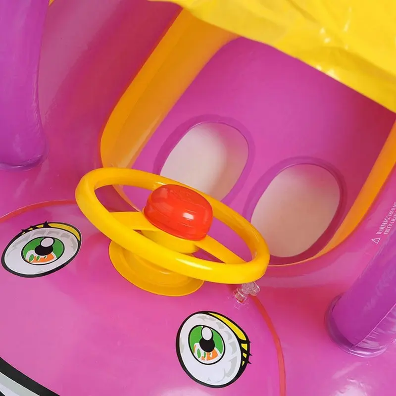Летний детский бассейн Фламинго плавучее спасательное Кольца Для Плавания Надувной для плавания поплавок с сиденье с защитой от солнца плот вода игровой бассейн игрушки