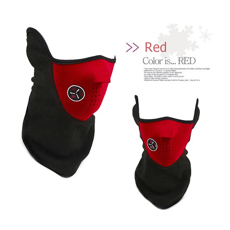 Мотоциклетная маска для лица, покрытие для езды на велосипеде, сноуборде, лыжах, спорта на открытом воздухе, ветрозащитная теплая зимняя маска для лица - Цвет: Red