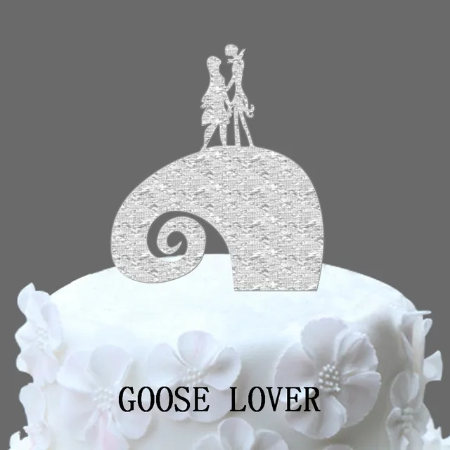 The Nightmare Before Christmas Jack Sally Silhouette Wedding Cake The Nightmare Before Christmas Jack Sally Silhouette Wedding Cake Topper Funny