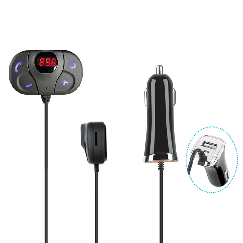 

Bluetooth FM Transmitter Wireless Bluetooth Car Adapter Radio USB Car Charger Car Kit Support TF Card for iPhone Android M8617
