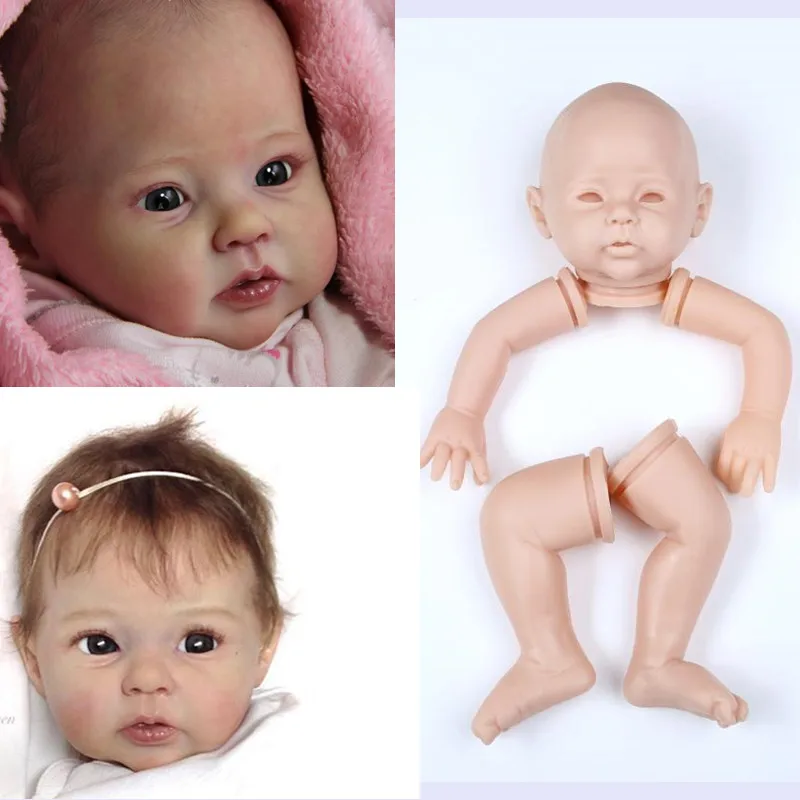 20" Head+Limbs+ Body+Eyes Unpainted Vinyl Doll Kits DIY Reborn Baby Mold 