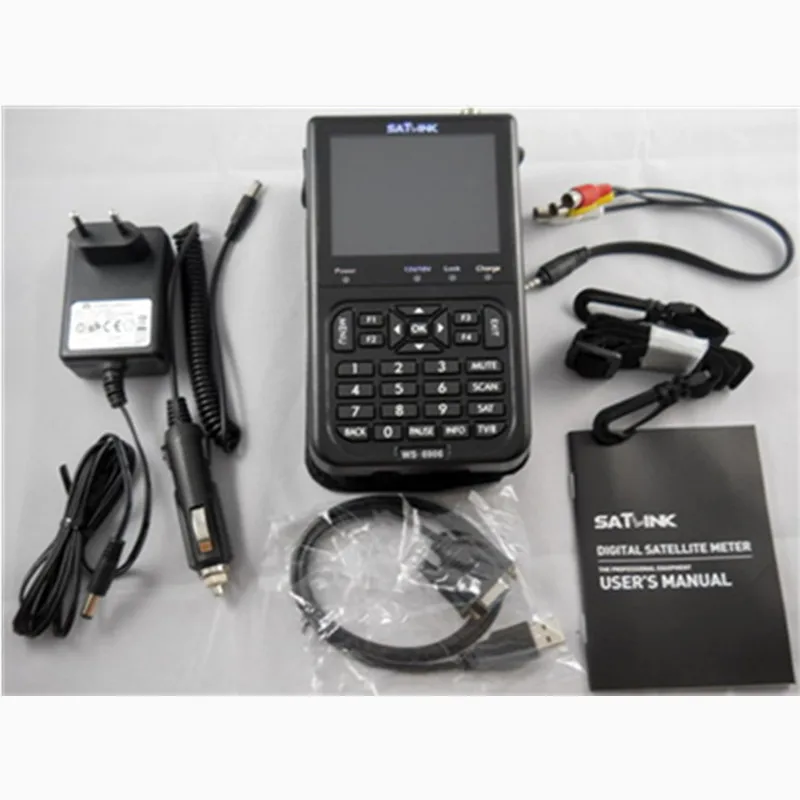 Оригинал Satlink WS 6906 3.5 &quotDVB S FTA цифровой спутниковый метр СБ Finder WS6906 Бесплатная