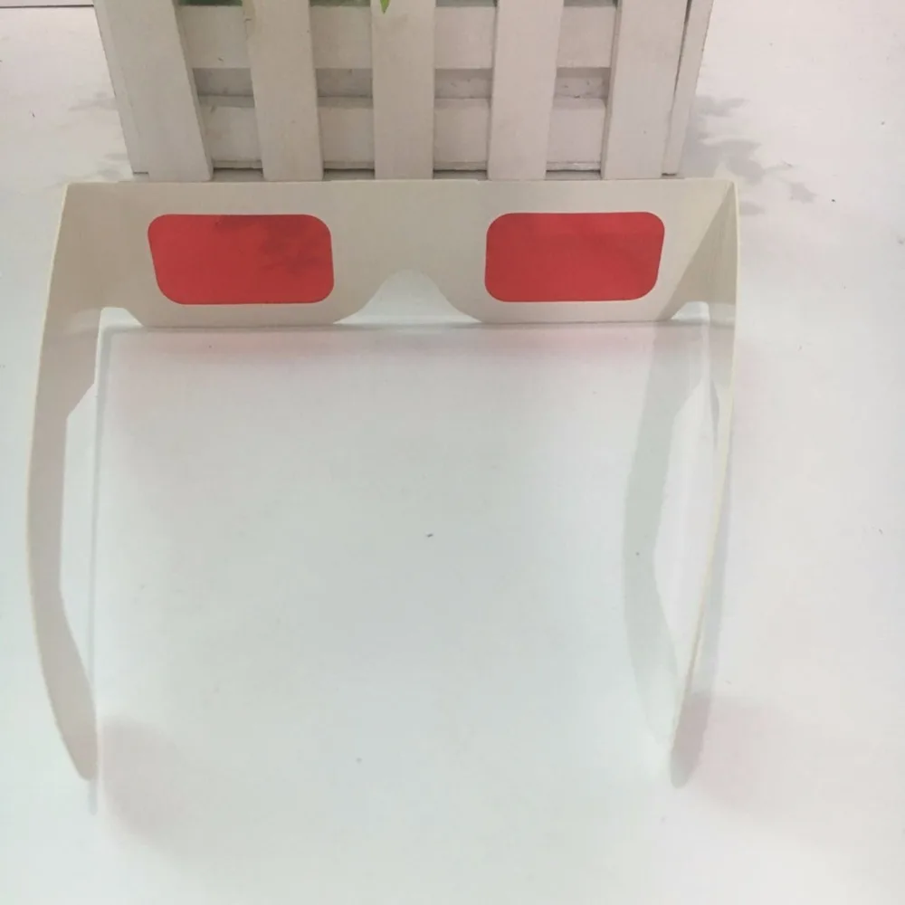 10 шт. белые/синие/фиолетовые бумажные рамки секретный 3D декодер очки, красные линзы бумажные фильтры 3D декодер очки