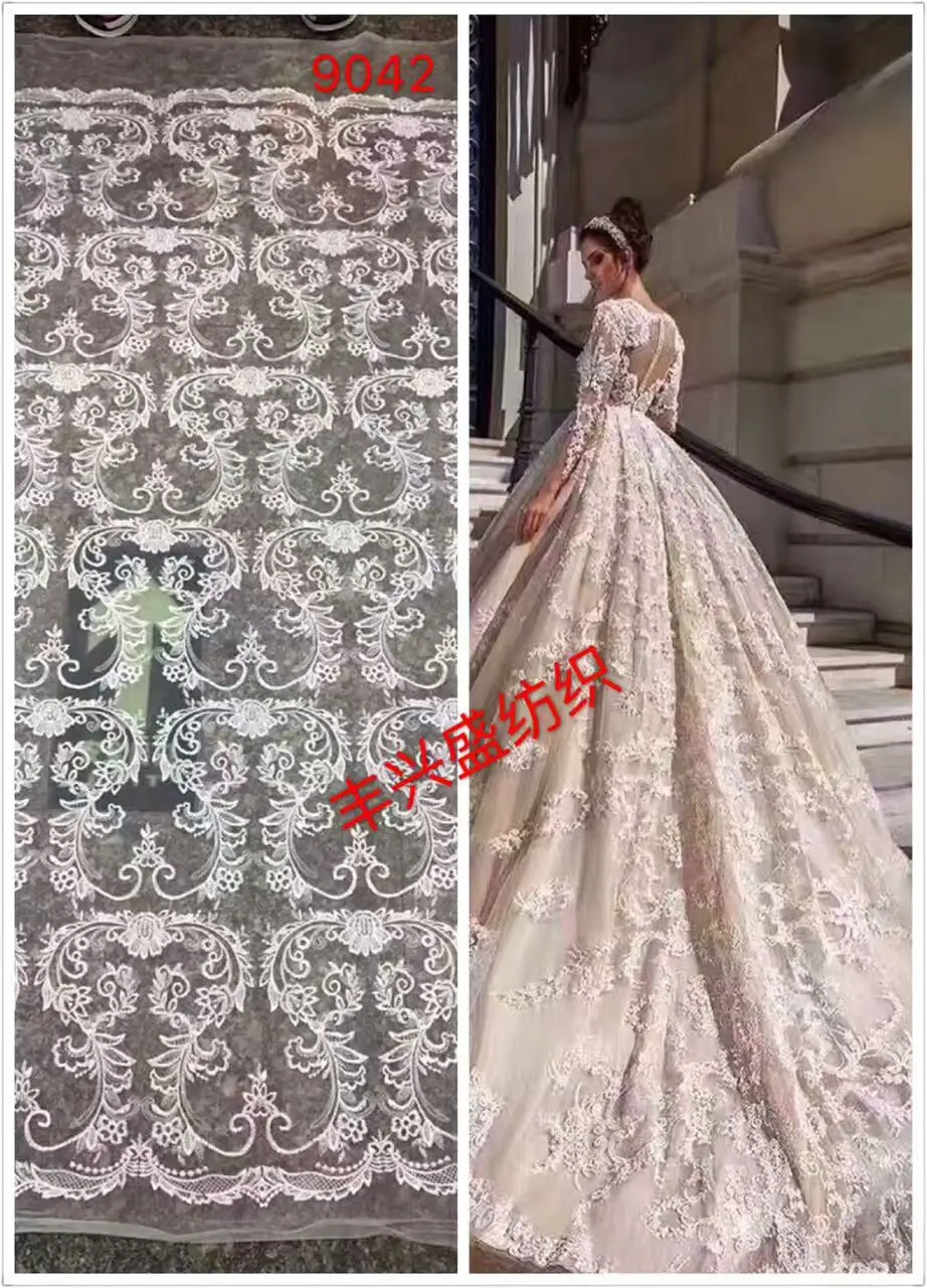

2017 beautiful Embroidery African Cord Laces net Lace Fabric mesh lace For Nigerian Wedding Dresses