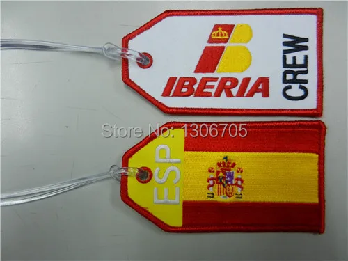 Iberia Airways Crew Испания Европа Воздушный полет самолета тканевый багаж ID Bag Tag