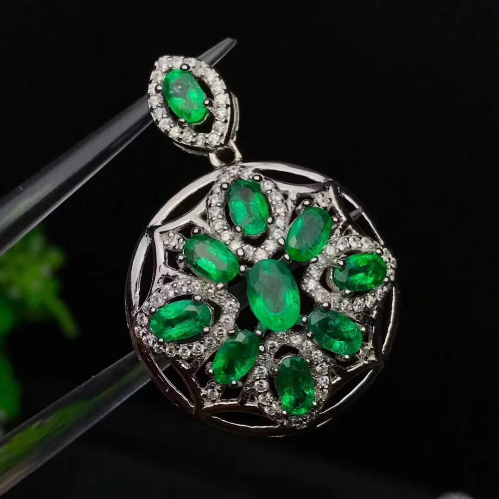 Pendentif diopside vert naturel pendentif pierre précieuse naturelle 925 argent sterling mode éléga