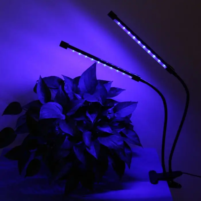 Светодиодный светильник для выращивания растений с двойной головкой для внутреннего Тепличный цветок семена садоводства SDF-SHIP