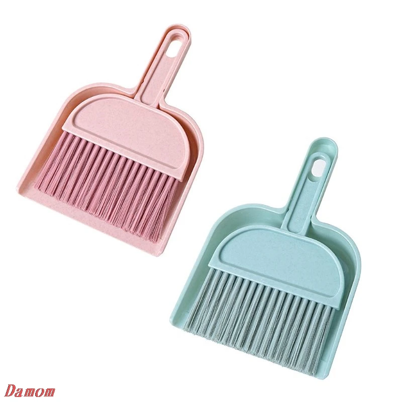 

Table Desktop Sweep Mini Plastic Broom Brush Dustpan Cleaning Set Clean Cat Litter Crumbs Dirt Small Mess For Counter Drawer