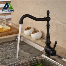 Deck Mount Countertop Bathroom Kitchen Vanity Sink Faucet Single Handle Kitchen Hot Cold Water Taps