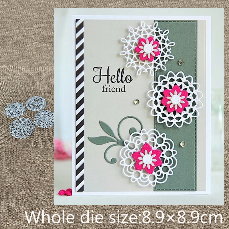 

New Design Craft Metal Cutting Die die cuts 4pcs lace wreath decoration scrapbook Album Paper Card Craft Embossing die cuts