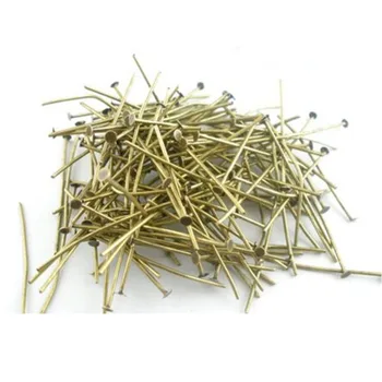 

500Pcs Bronze Tone Flat Head Pins DIY Jewelry Making Thick 0.7mm-0.8mm, 30mm/40mm/50mm