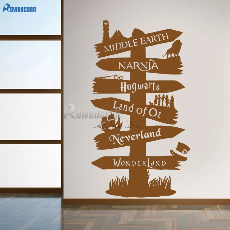 Настенная Наклейка Виниловая наклейка книга с рассказами вывеска Fandom Narnia