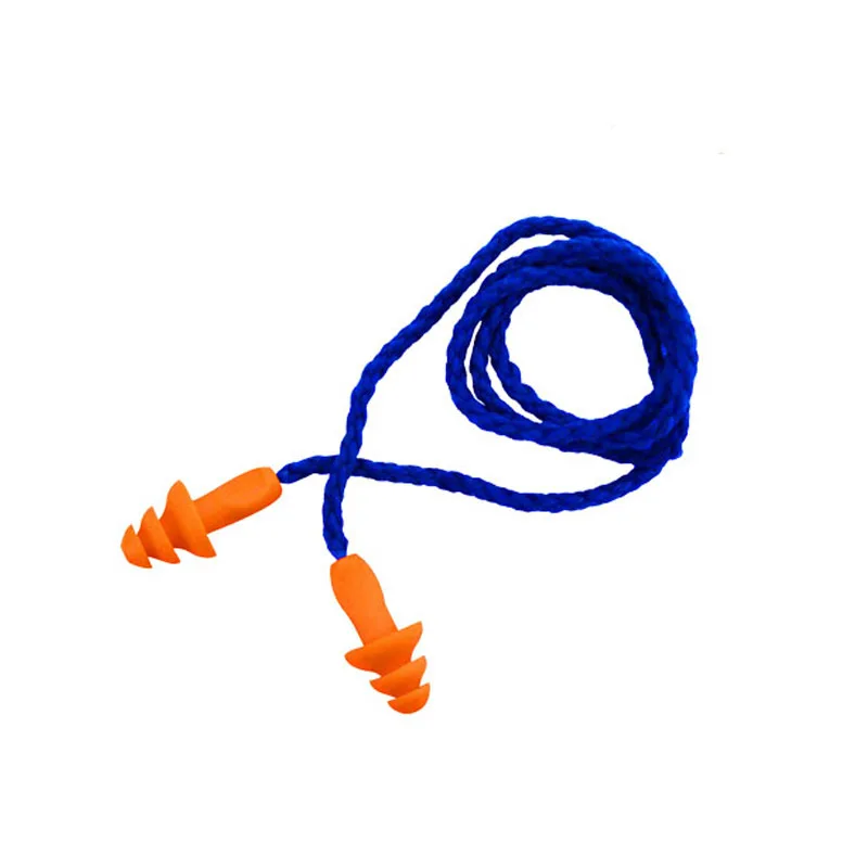 

10Pcs Soft Silicone Corded Ear Plugs ears Protector Reusable Hearing Protection Noise Reduction Earplugs Earmuff