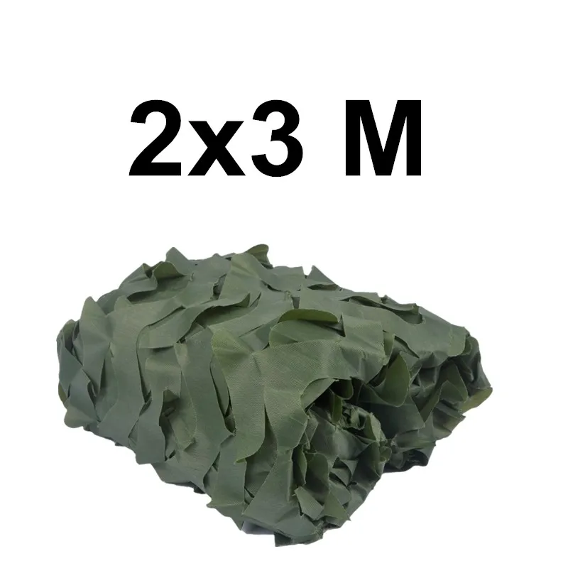WELEAD Army Green Simple Camouflage Net 3x3 2x3 Outdoor Awning Garden Decoration Military Camo Network Canopy Concealment Mesh - Цвет: 2x3M
