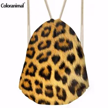 Coloranimal/милая сумка с объемным принтом тигра и леопардовым принтом на шнурке для детей; женские сумки на завязках; мужские дорожные рюкзаки на плечо