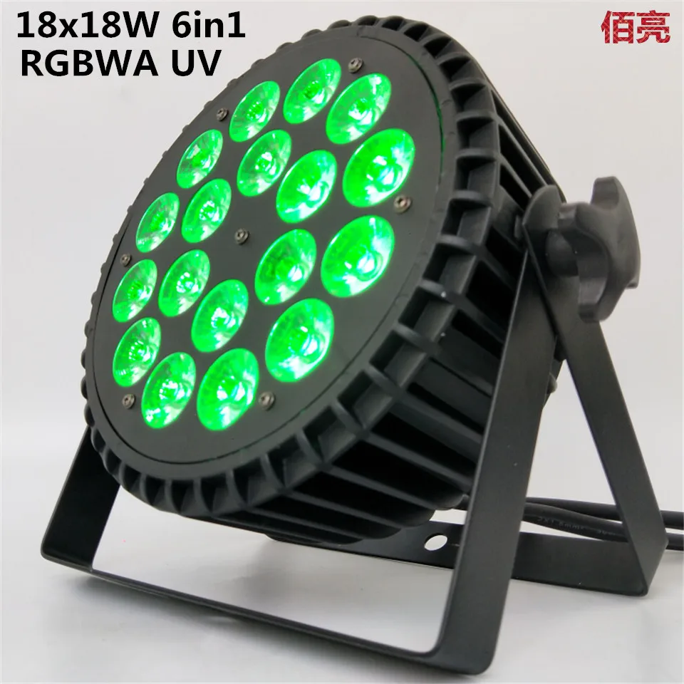 Алюминиевое литье под давлением 18x18 Вт RGBWA UV 6в1 led par wash светодиодный плоский