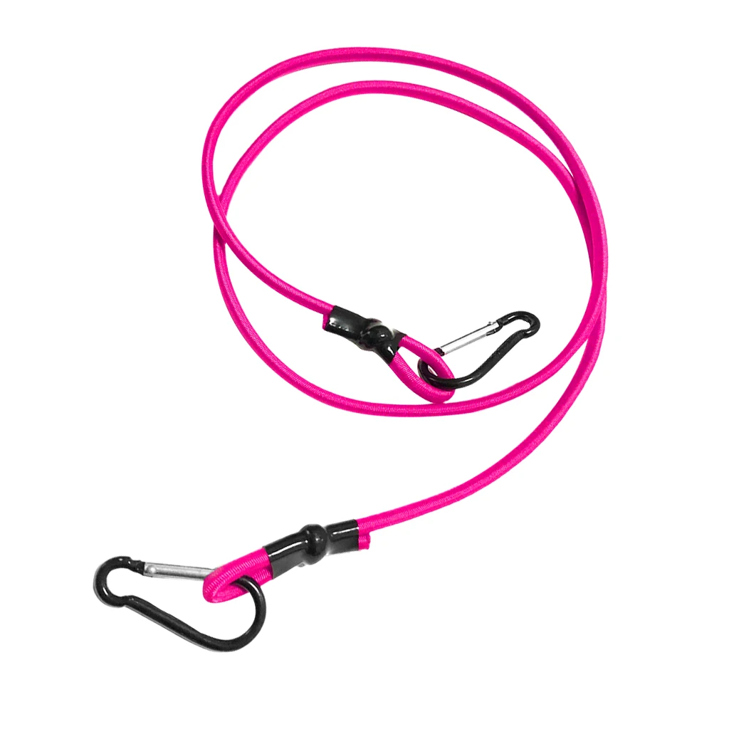 0.16 inch Elastic Kayak Canoe Tow Leash Tow Line Securing Lanyard with 2 Aluminum Carabiner Snap Hooks Kayak Tow Line