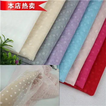 

Black and white jade dot lace soft mesh yarn fabric in dot perspective mesh dress dress diy fabric