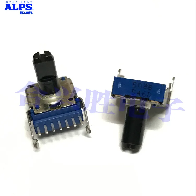 

2pcs for ALPS rotating potentiometer RK14 type double B50K keyboard audio power amplifier the volume potentiometer 7 feet