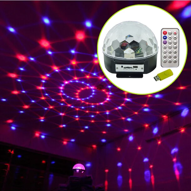 

Colorful LED Disco DJ Stage Lighting LED Crystal Magic Ball Effect Light DMX Light KTV Party -- ALI88