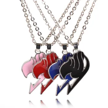 

Wholesale 20pcs/lot Animation Jewelry Fairy Tail Necklace Fasihon Enamel Jewelry For Women&Men 4 Colors Options