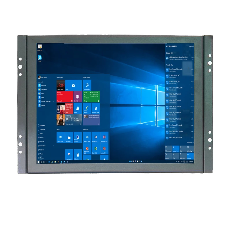 

8 Inch Open frame Wall frame Standing frame Embedded Frame monitor 1024*768 Metal shell industrial monitor with AV/BNC/VGA/HDMI
