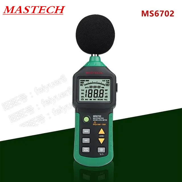 

MASTECH MS6702 Digital Sound Level Meter Noise Meter dB Decible Meter Tester Temperature Humidity Meter Thermometer