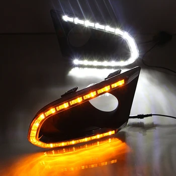 

Car Flashing 1Set Led Daytime Running Light for Chevrolet Chevy TRAX 2014 2015 2016 DRL with turn signal light fog lamp cover