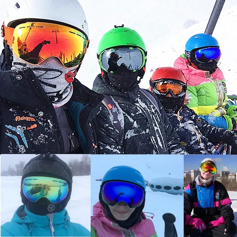 Marca esquí gafas con caja de doble capa anti-vaho gran visión máscara mujeres nieve snowboard gafas motocross gafas de motos de nieve Marca esquí gafas con caja de doble capa anti-vaho gran visión máscara mujeres nieve snowboard gafas motocross gafas de motos de nieve