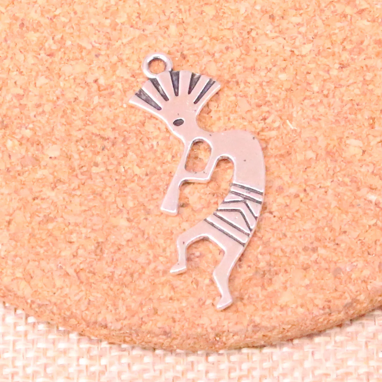 

16pcs Tibetan Silver Plated native american kokopelli Charms Pendants for Jewelry Making DIY Handmade Craft 38*14mm