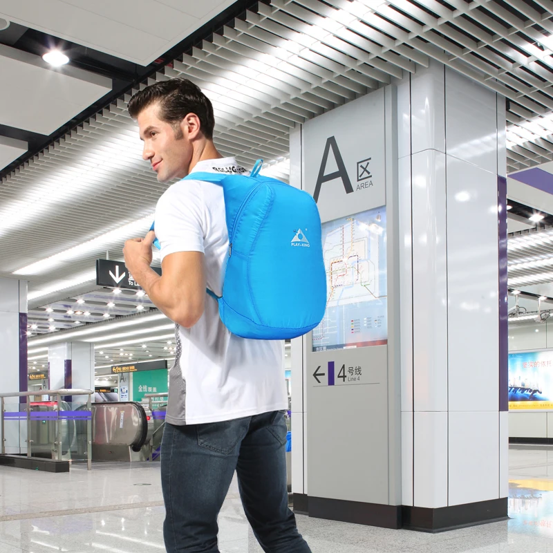 Playking Легкий нейлоновый рюкзак, складной водонепроницаемый рюкзак складной мешок Сверхлегкий Открытый обновления для женщин мужчин Путешествия Туризм