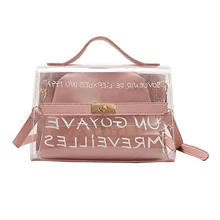 Женская сумка, маленькие женские сумки-мессенджеры, ПВХ, прозрачные кожаные сумки через плечо, женские композитные сумки через плечо