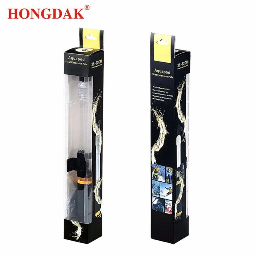 HONGDAK Monopod Waterproof Crystal Selfie Stick Telescopic Transparent Diving Rod for Gopro HERO 7/6/5/4