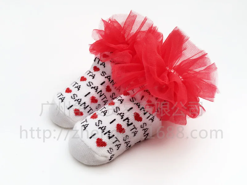 Новые рождественские носки для малышей, Одежда для новорожденных, носки для девочек, милые носки-тапочки с рисунком для малышей 0-12 месяцев, носки для малышей