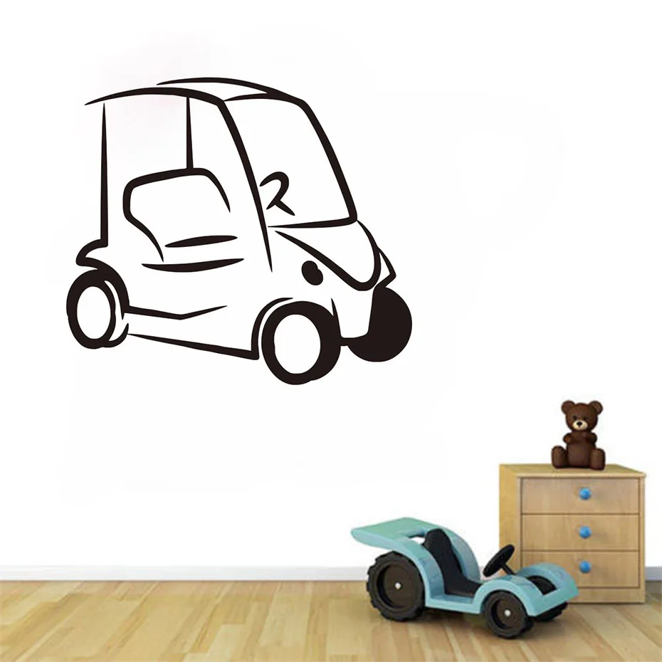 Sederhana Desain Mobil Stiker Mobil Lucu Kartun Decals Dinding Untuk