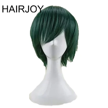 

HAIRJOY Synthetic Hair Man Mint Green Layered Short Straight Male Cosplay Wig Free Shipping 5 Colors Available