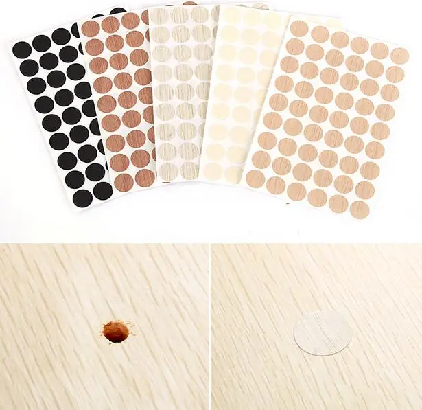 162pcs Furniture stickers Desk Table Self adhesive Screw Hole Covers Furniture films