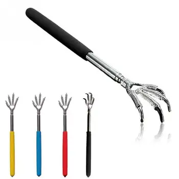 

New Practical Handy Stainless Pen Clip Back Scratcher Telescopic Pocket Scratching Massage Kit Bear Claw Back Scratcher