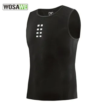 

WOSAWE Cycling Jersey Shirt Summer Breathable Quick Dry Bike Clothing MTB Bicycle Sleeveless Top Undershirt Maillot Ciclismo